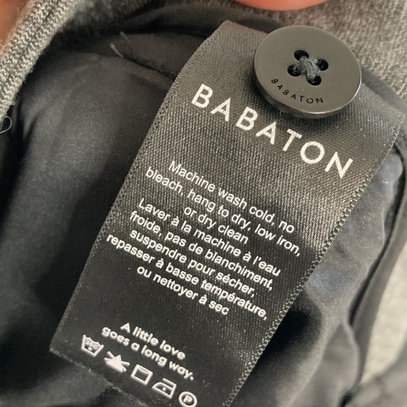 Babaton Dress Pants Womens 8 Gray Trouser Crop Stretch Jersey Straight Leg - Picture 11 of 13